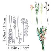 1件装树叶切割模具，新款模切图案，压花模板，适用于DIY手工、剪贴簿等，模板模具，相册装饰纸模切图案，卡片制作 - 銀色 - 查看 3