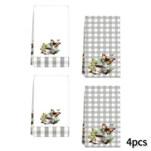 Bộ 2/4 khăn lau bát đĩa, họa tiết kẻ caro cà phê và bướm, chất liệu microfiber siêu thấm hút, khăn bếp hiện đại, khăn lau nấu nướng, khăn lau bát đĩa, khăn lau nhà, khăn lau tay, khăn trà, cực mềm mại và thấm hút cao, trang trí nhà bếp, quà tặng cho hàng xóm, mẹ, sinh nhật, tân gia cho bạn bè, đồ dùng nhà bếp thiết yếu, nhu yếu phẩm hàng ngày. - Nhiều màu - Xem 12