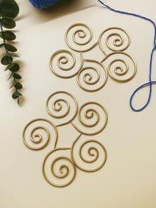 10 piezas de agujas de tejer redondas espirales de colores, agujas redondas espirales para costura en el hogar, marcadores de tejido de lana hechos a mano DIY, adecuados para proyectos de ganchillo