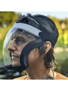 1pc Christmas Gift Unisex Full Face Mask, High Definition Transparent Full Face Mask, Breathable All-In-One Panoramic Lens Design