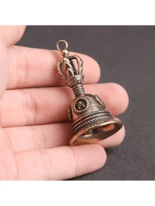 1/2/4 st handgjord kopparklocka, handhållen ringklocka, orientalisk Vajra-klocka - Brons - Visa 2