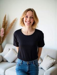 Customized Loose T-Shirt With Text & Graphic, Personalized Family Reunion Group Outfit, Customize Your Text & Photo/Couple/Family/Pet/Friend For Music Festival, Autumn Clothing, Women's Top, Holiday Gift, Valentine's Day Gift, Anniversary Gift, Wedding Gift, Best Friend Gift, Music Festival Women Apparel - Black - View 9