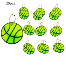 10 piezas Etiquetas de llavero de fútbol reflectantes por ambos lados | Colgante de llavero de mini fútbol, resistente al agua y duradero - Adecuado para mochilas, bicicletas, caminar y correr, perfecto para ocasiones festivas - Multicolor - Ver 19