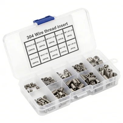 huiwuju 150 st. reparationssats för spiralgängor i rostfritt stål - storlekar M3 till M12, slitstarka trådgänginsatser för förbättrad metallgängstyrka, slitstark, heltäckande, gängreparationsverktyg