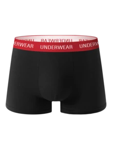 9pcs/Pack Men's Solid Color High-Waist Boxer Briefs, Printed Series, Breathable & Comfortable Boxer Shorts, Elastic Sports Trunks, Men's Casual Durable Underwear For Daily Wear - Multicolor - View 4