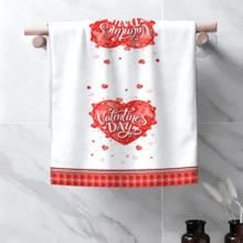 2/4 Pcs Valentine's Day Themed Printed Dish Towels, Ideal For Valentine's Day Gifts, Decorations, Super Absorbent Microfiber Modern Towels For Cooking, Baking, Washing Dishes, Cleaning, Hand Towels, Tea Towels, Soft And Highly Absorbent, Kitchen Decor, Gifts For Neighbors, Moms, Birthdays, Housewarming For Friends, Kitchen Essentials, Daily Necessities - Multicolor - View 4