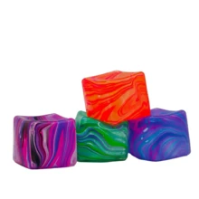 Flowing Water Pattern Ice Cube Squeeze Toy, Malt Candy Stress Relief Toy, Ice Cube, Malt Candy Kneading Music, Stress Relief Tool - Multicolor - View 3