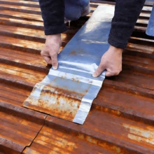 1pc (7.87* 78.7 Inches) Large Industrial Waterproof Roof Tape - Blue/Silver/Gray/Metal Roof Waterproof Material, Used For Metal Surfaces, Iron Plates And Roofs - Preventing Water Leakage, Metal Roof Protection, Flexible Materials - 7.87*78.7 Inches - View 14