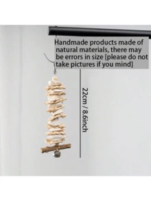 Parrot Toys Cuttlebone For Chewing, Complete Bird Cage Accessories, Suitable For Cockatiel, Lovebird, Macaw, Parrot Beak Grinding, Calcium Supplement - Multicolor - View 10