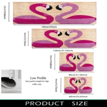 1 szt. dywanik z nadrukiem w kształcie flaminga, mata z imitacji wełny – bardzo chłonna, łatwa do czyszczenia, odpowiednia do wystroju wnętrz, do domu, na farmę, do przedpokoju, do wnętrz, do kuchni, jadalni, małego biura/biura domowego, do zlewu, pralni, wycieraczki, maty kuchennej, maty antypoślizgowej - Wielokolorowe - Zobacz 9