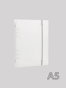 A5/A6/A7 6-Ring Matte Snap Binder, Loose-Leaf Notebook Cover, Handmade Journal, Minimalist Cover, Matte Plastic Snap, Diary, Handmade Journal Binder, Sticker Book Cover Card Holder (A5 Horizontal, 45 Sheets, 90 Pages) - Clear - View 11