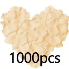 1000pcs Artificial Silk Rose Petals, Suitable For Weddings, Red Rose Petals Decor, Lifelike Satin Rose Petals, Create Wedding Atmosphere, Red Rose Petals, Rose Petal Decor, Everlasting Rose Petals, Rose For Your Loved Ones, Romantic Wedding Decor And Gift For Partner, Gift Box Filler, Romantic Aisle And Room Decor, Wedding Aisle Petals, Wedding Decor, Holiday Petals - Multicolor - View 14