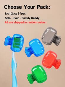 4pcs Portable Toothbrush Cover Case For Travel & Home | Essential Bathroom Accessories Set - Compact Dustproof & Hygienic Toothbrush Protector Cap, Fits Electric & Manual Brush Heads. Lightweight Holder For Suitcase, Gym Bag, Cruise & Camping Trips | Travel Essential & Dorm Room Essentials College, Perfect As Valentine's Day Gift, Wedding Or Room Stuff For Bathroom Decor & Organization. - Nhiều màu - Xem 7