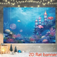 Banner phẳng 2D 1 cái, phông nền chụp ảnh chủ đề vảy cá mùa hè, công chúa dưới biển, dành cho bé gái, thích hợp cho tiệc sinh nhật, tiệc mừng em bé, trang trí studio chụp ảnh, bàn bánh kem, banner trang trí. - 1 - Xem 6