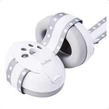Fone Ouvido Abafador Barulho Ruído TEA Transtorno Espectro Autista Acolchoado Macio Ajustável Buba - Branco - Visão 3