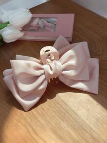 1个黑色丝绒蝴蝶结发夹，可爱发夹，甜美女孩发饰，优雅爪夹，休闲发爪 - 黑色 - 查看 6