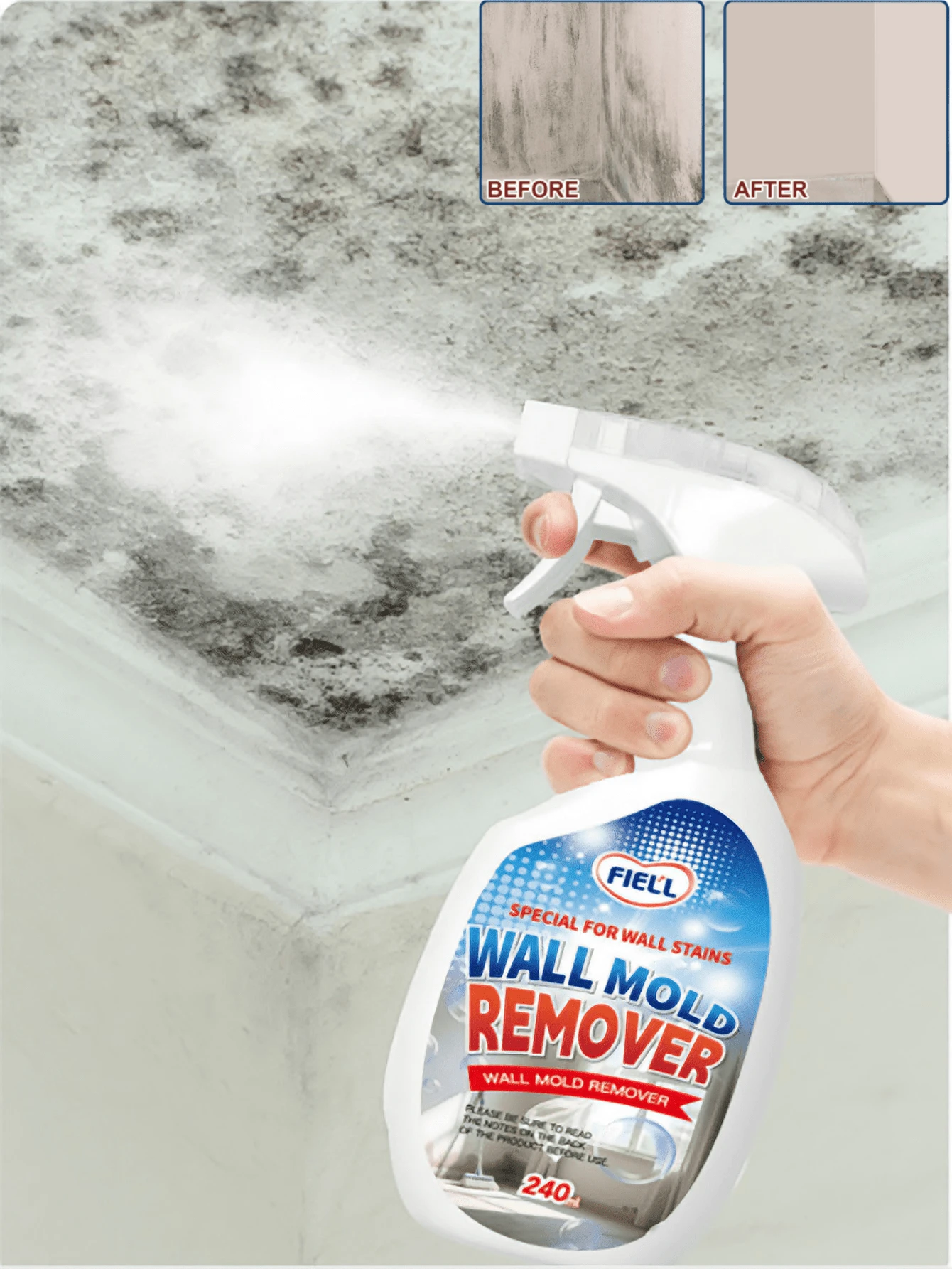 Multi-Purpose Mold Removal Foam Spray, Removes Mold And Odor From Rooms, Walls, Bathrooms, Crevices. Suitable As Gift For Family And Friends (Random New Or Old Version) - Multicolor - View 1