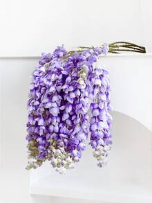 1/2/3 bông hoa tử đằng nhân tạo, cao 95cm, thích hợp trang trí tường, phòng khách, phòng ngủ, đám cưới, tiệc tùng, bàn ăn. Thích hợp cho nhà cửa, bàn làm việc, nhà bếp, đám cưới, bàn ăn, vật trang trí trung tâm, văn phòng, vườn, ngoài trời, sân nhà, thích hợp cho mùa xuân, hè, thu, đông. - Màu tím - Xem 6