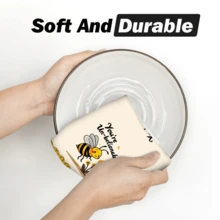 Bộ 2/4 khăn lau bát đĩa in hình ong, khăn sợi nhỏ siêu thấm hút hiện đại dùng cho nấu ăn, nướng bánh, rửa bát, lau dọn, khăn tay, khăn trà, mềm mại và thấm hút cao, trang trí nhà bếp, quà tặng cho hàng xóm, mẹ, sinh nhật, tân gia cho bạn bè, đồ dùng nhà bếp thiết yếu, nhu yếu phẩm hàng ngày. - Nhiều màu - Xem 5