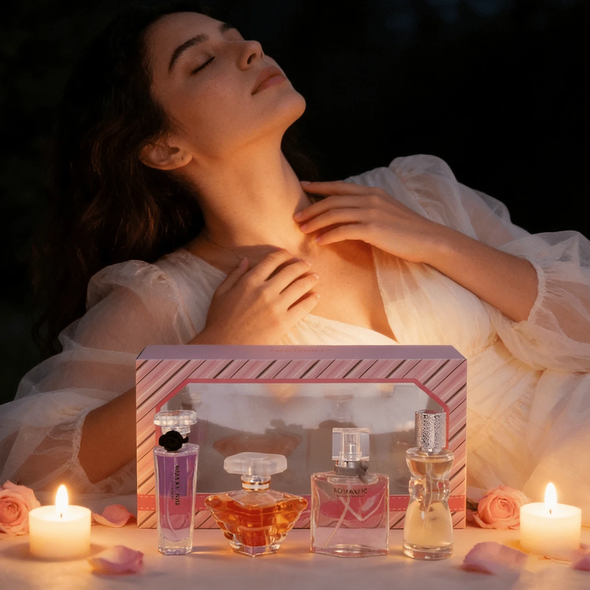 Set de Fragancias Florales Frutales para Mujer - 4 Frascos * 25 ml: Pomelo, Limón, Rosa y Cedro. Elegantes, encantadoras y sofisticadas, estas cuatro fragancias son perfectas para cualquier ocasión, con un aroma cautivador. Son ideales para citas, fiestas, uso diario, compras y muchos otros eventos - Múltiples aromas - Ver 1