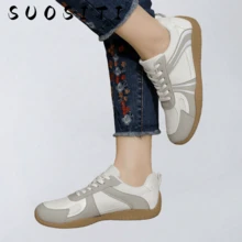 New Lightweight Breathable Mesh Women Casual Outdoor Non-Slip Fashion Sneakers, White & Gray - White - View 4