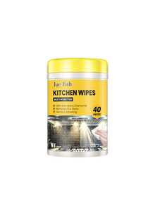 JUE FISH 2 Packs, 80 Sheets/Pack Kitchen Wet Wipes, Strong Grease Removal, Disposable Cleaning Wipes For Home Use, Effective For Removing Oil, Smoke And Stains On Kitchen Countertops, Stoves, Ovens And More - Multicolor - View 11