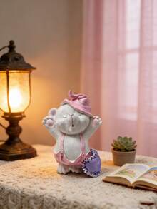 1 Stück süßer rosa Teddybär Harz Dekorationsfigur, Heimdekoration für Schlafzimmer, Wohnzimmer, Büro, Schreibtisch, Valentinstag Geschenk - Verschiedenfarbig - Übersicht 5