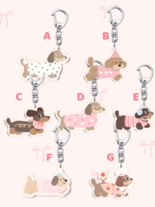 1 Móc khóa hình chó Dachshund dễ thương, thích hợp để đeo hàng ngày hoặc làm quà tặng ngày lễ, kiểu dáng INS. Móc khóa hình chó Dachshund, thích hợp làm đồ dùng học tập, quà tặng giáo viên hoặc phụ kiện cho giáo viên nhân dịp năm học mới. - Nhiều màu - Xem 12