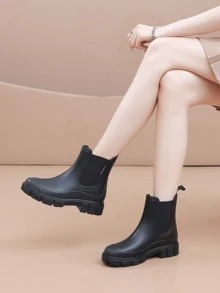 Women's New Elastic Rain Boots, Mid-Calf Rain Boots, Chelsea Waterproof Anti-Slip Rain Boots, Suitable For Outdoor Wear Insulation, Galentines, Puppy, Carnival,Spring Summer Picks,Brides Maid Gifts,Room,Bedroom Decor,Beach,Travel,For Men,For Women,Vacation - Multicolor - View 20