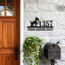 定制门牌号、狗屋号码牌、户外门牌号牌、定制门牌、金属门牌号牌、户外门牌号牌、定制门牌号、乔迁礼物、多种选择…… - 黑色 - 查看 6