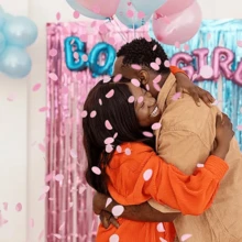 5个/套彩色纸屑礼炮，适用于性别揭晓派对、婚礼、生日、毕业典礼、迎婴派对、周年纪念日、圣诞节、新年等各种趣味派对用品、装饰品和礼物 - 4 blue 4 pink - 查看 6