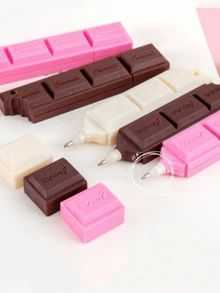 1pc Chocolate Pen, Creative Chocolate 0.5mm Ballpoint Pen, Black Ink, Cartoon Realistic Writing Pen, Unique Gift For Students Back To School Stationery - Multicolor - View 6