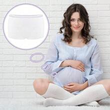 1 Box Of 5-Piece Disposable Maternity Elastic Underwear, High Elastic Waist Circumference, Disposable Mesh Pants With Padding, AST Flat Bottom Pants, Made Of Polyester And Spandex Materials, Soft And Breathable, Comfortable, Lightweight And Stress Relieving