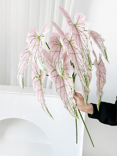 1/2/3PCS Artificial 70cm Plants With Taro Leaf,Fake Leaf With Eucalyptus For Wall,Living Room,Bedroom,Wedding,Party Decor,Desk Stuffing.Home,Desk Decor,Kitchen,Wedding,Table,Centerpieces,Office,Garden,Outdoor,House,Patio Decor,Spring, Summer, Autumn And Winter Decoration