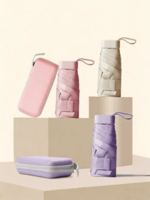 Women's Ultra-Light Compact 6-Fold Umbrella, 99% UV Protection, Dual-Use Sun & Rain Travel Umbrella