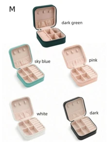 1pc PU Leather Jewelry Mini Storage Box, Bracelet Earring Display Case, Women's Ring Jewelry Portable Storage Box, Anti-Oxidation Protective Jewelry Display Box - Multicolor - View 4