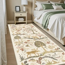 1 tấm thảm trải sàn phong cách đồng quê cổ điển - Họa tiết động vật hoang dã, cây cối, hoa lá, thích hợp cho hành lang, phòng tắm, nhà bếp, lối vào, phòng ngủ, phòng khách, có thể giặt máy, trang trí nhà cửa. - Nhiều màu - Xem 8