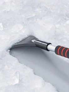 二合一可伸缩汽车雪刷和冰刮 - 铝制双头雪铲（扫帚+冰刮），可伸缩可拆卸，冬季必备工具，适用于挡风玻璃、车窗和车顶，汽车配件 - 可拆卸除雪鏟 - 查看 6