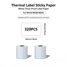 4 Rolls White Self-Adhesive Label Sheets - Compatible With M110S/M200/M110/M220/M120/P50 Portable Printers, Multi-Size (30x20mm/40x30mm/50x80mm) For Address Labels, DIY, Gift Wrapping, Bottles, For Home & Office - Multicolor - View 8