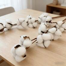 1pc/3pcs/6pcs Artificial Lifelike Cotton Flower, Suitable For DIY Crafts, Vase Filler, Home Decor, Outdoor Events And Photography Props - Easy To Assemble And Reusable - Multicolor - View 3