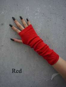 Subculture Style Loose Fingerless Arm Warmers - Multicolor - View 7