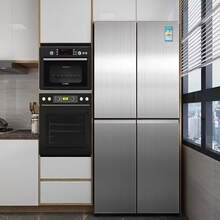 家电翻新最佳选择——银色不锈钢自粘贴纸，适用于厨房台面及其他纹理匹配的表面，金属质感，自带背胶。 - 銀色 - 查看 1