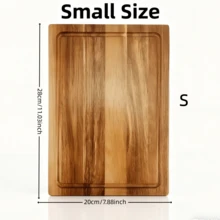 Upgraded Large Cutting Board, Made Of High-Quality Wooden Material, , Durable Wooden Block, Suitable For Meat, Cheese, Bread, Vegetables And Fruits, Ideal Kitchen Tool, Perfect Gift For Family And Friends, Dorm Life And Ramadan, Kitchen Accessory, Eid Al-Fitr - Brown - View 12