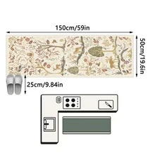 1 tấm thảm trải sàn phong cách đồng quê cổ điển - Họa tiết động vật hoang dã, cây cối, hoa lá, thích hợp cho hành lang, phòng tắm, nhà bếp, lối vào, phòng ngủ, phòng khách, có thể giặt máy, trang trí nhà cửa. - Nhiều màu - Xem 16
