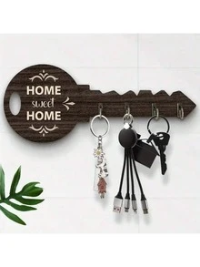 Halloween Boho Style Wooden Key Holder Wall Mount Hooks - Space Saving Entryway Key Organizer - Easy To Install, Suitable For Home Office - Multicolor - View 8