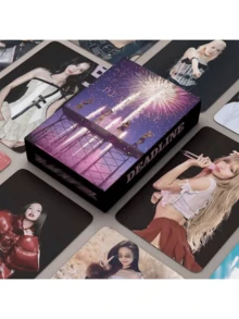Members JENNIE, JISOO, LISA, ROSE "DEADLINE" World Tour Merchandise Photo Card Set - Handmade Photo Album Kit, KPOP Birthday Gift Exchange Cards, With Collection Display Box, Bookmark Set, Valentine's Day Gift, Small Gifts, Fan Support Cards - Multicolor - View 29