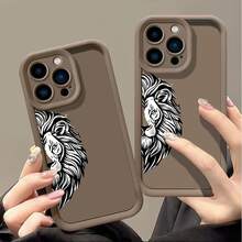 La funda para iPhone más resistente a los impactos, con un diseño Melena de león en blanco y negro | Compatible con iPhone 17 Pro Max/16 Pro Max/16 Plus/15 Pro Max/15 Plus/14 Pro Max/14 Plus/13 Pro Max/13 Plus/12 Pro Max/11 Pro Max | Una funda para teléfono muy aclamada - Marrón - Ver 1