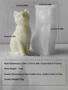 Khuôn hình mèo nằm thủ công, tương thích với thạch cao, nhựa, thích hợp cho làm vườn, trang trí bể cá, trang trí nhà cửa và phòng ngủ, dụng cụ tự làm. - Trắng - Xem 12