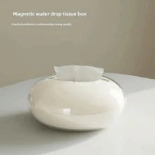 Creative Imitation Pebble Desktop Tissue Box Cover Living Room Coffee Table Desk Office Tissue Case - Single-layer Multi-color - View 2