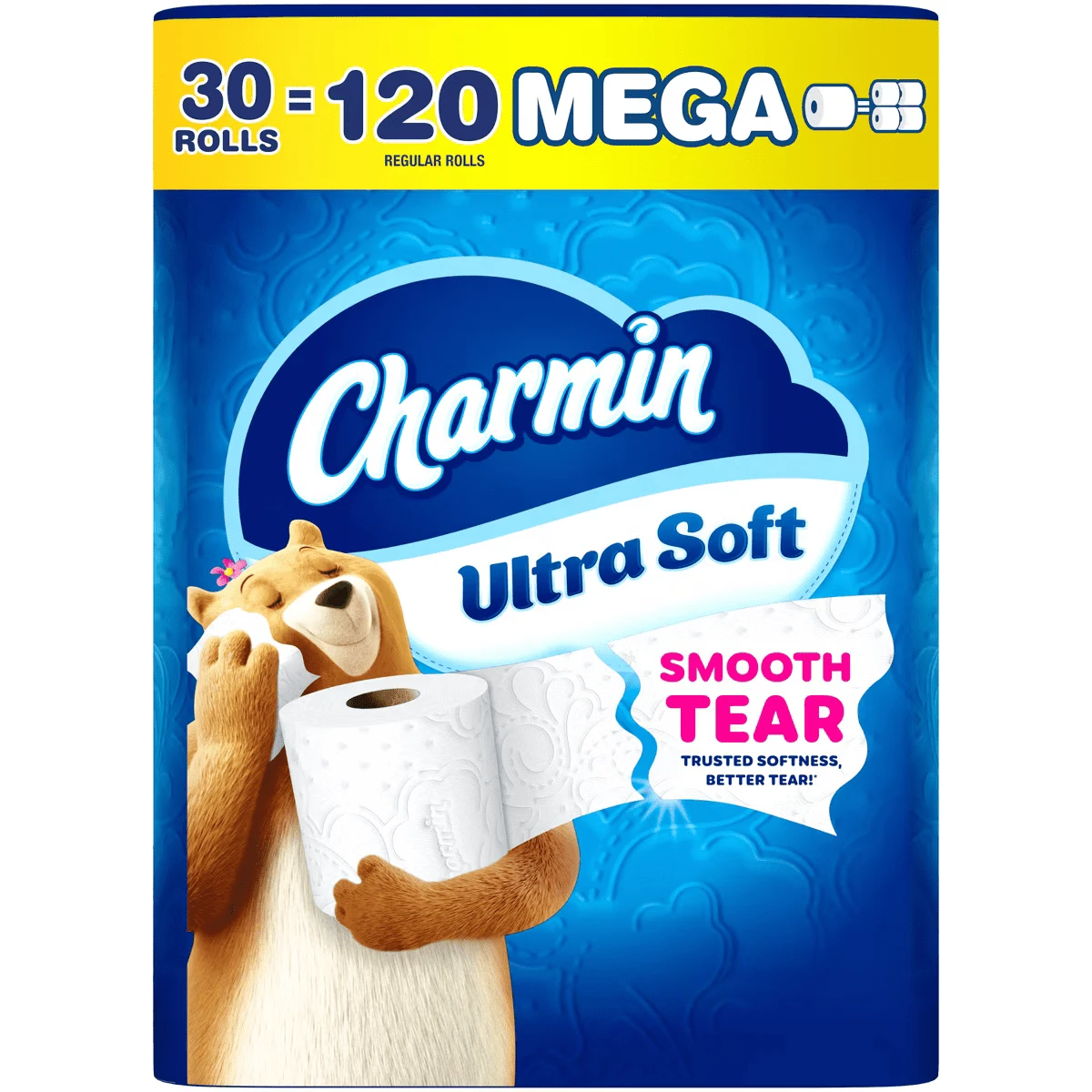 Charmin Ultra Soft Toilet Paper 36 Mega Rolls| 2-Ply Septic- & Clog-Free Bath Tissue| 4X More Sheets Vs.Regular Rolls (Vs. Charmin Basic 1-Ply)| Hypoallergenic & Dermatologist-Tested - 藍色 - 查看 1